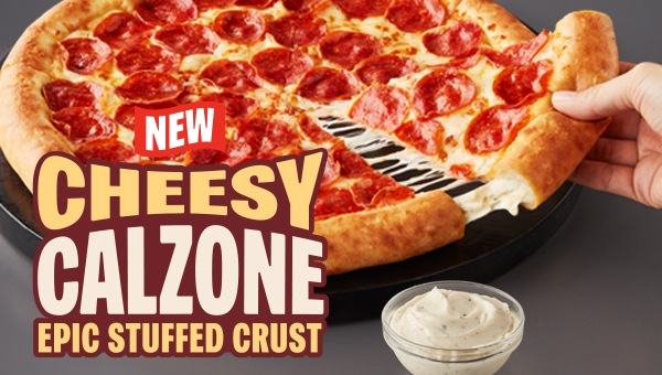 Try the NEW Cheesy Calzone Epic Stuffed Crust from Papa Johns! icon