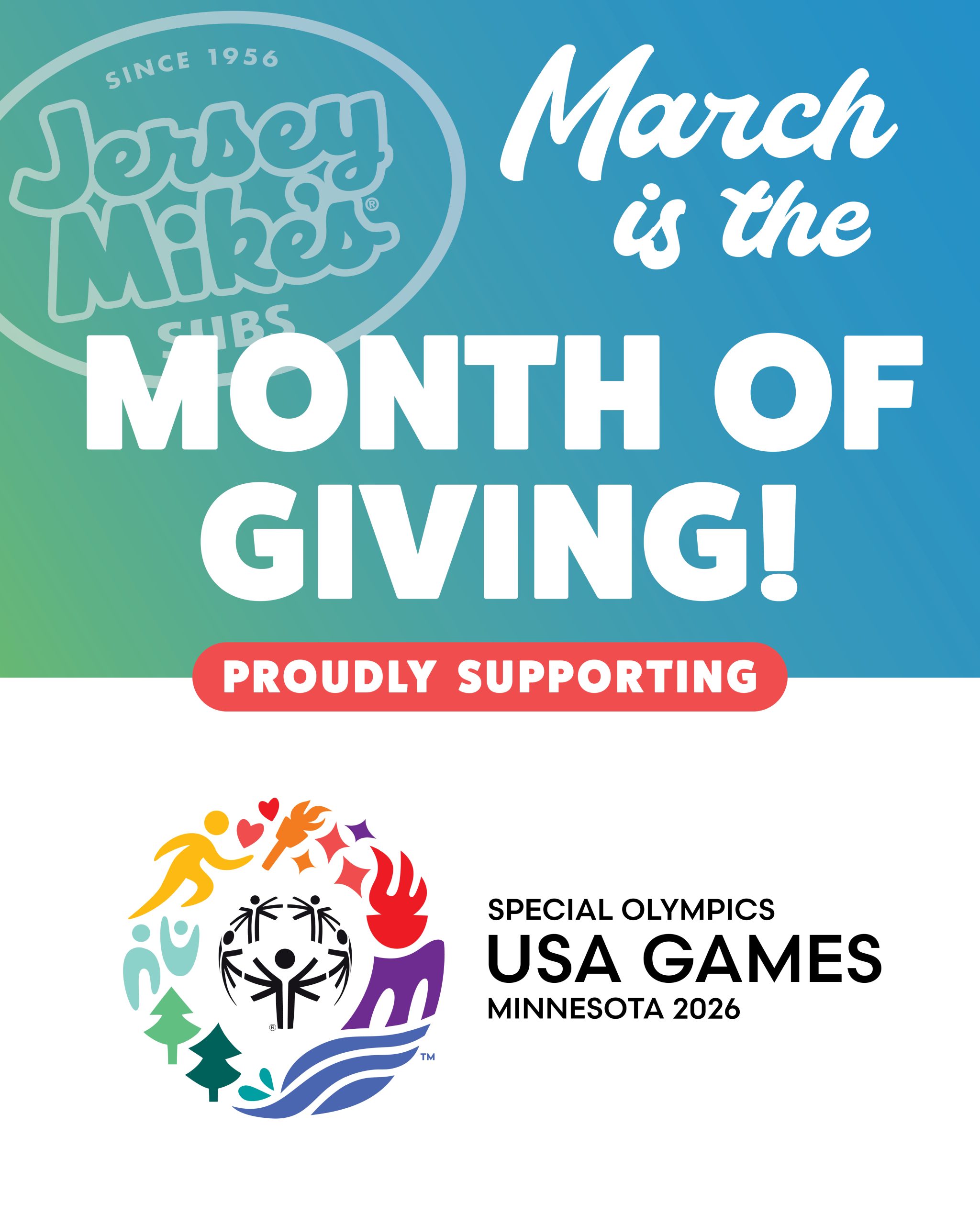 Support the 2026 Special Olympics at Jersey Mike’s! icon